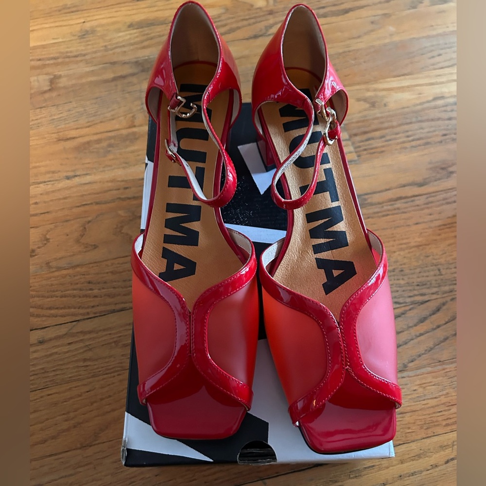 Lisa Says Gah red disco heels 9 Mutma size 40 dancing queen shoes 1970s